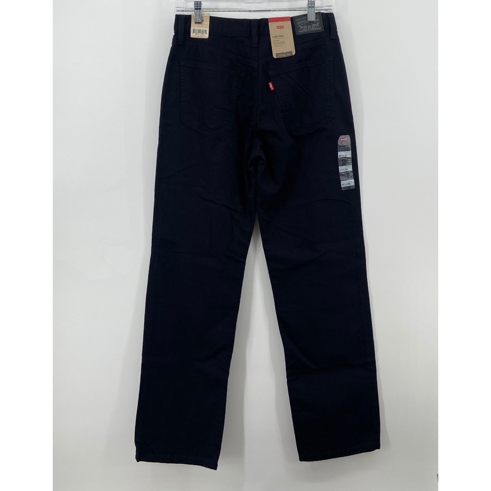 Levis Low Pro Straight Leg Jeans Black Mid Rise Denim 27x30 A19640016 - Picture 4 of 7